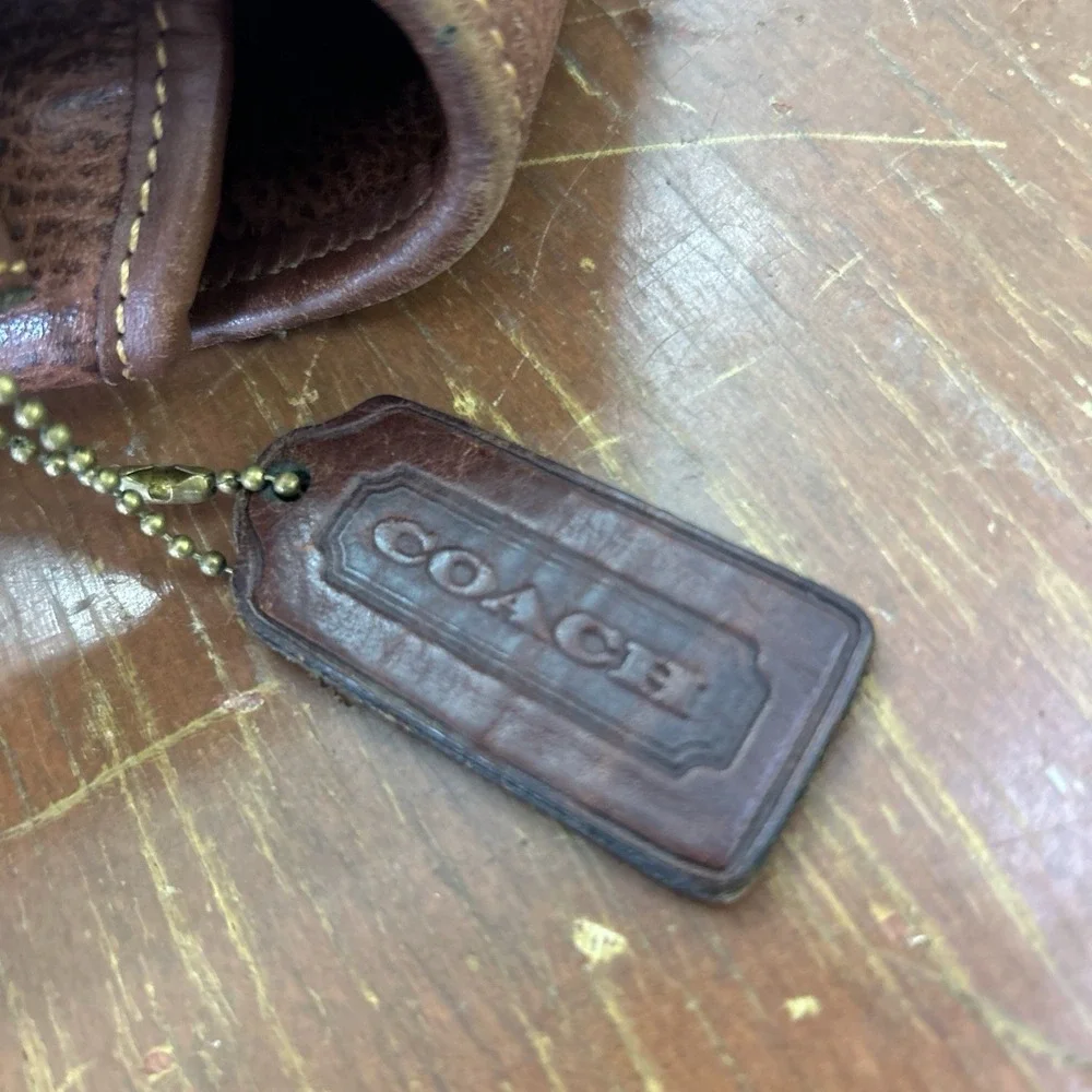 Coach Sheridan Mayfield Glenwood Vintage Brown Pebbled Leather Crossbody Bag